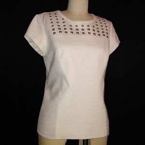 Cut out detail dressy top